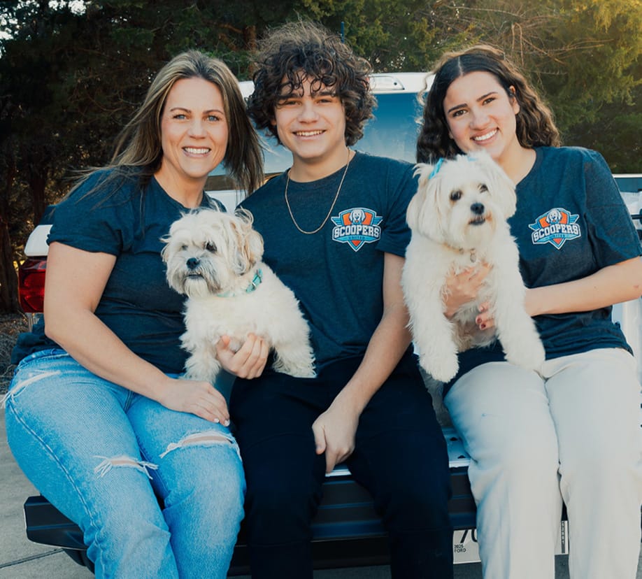 Happy Family With Dogs